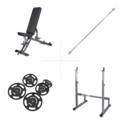 Banc De Musculation Taurus B900 Avec Rack à Squat Et Kit De 75 kg - Fitshop
